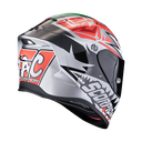 CASQUE EXO R1 EVO ZACCONE REPLICA ARGENT-NOIR-ROUGE